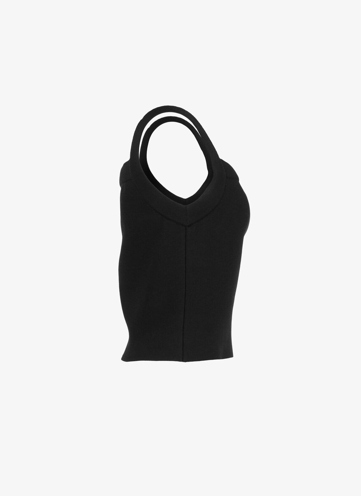 Sleeveless Square-Neck Top ALAÏA BLACK SLEEVELESS SQUARE-NECK TOP